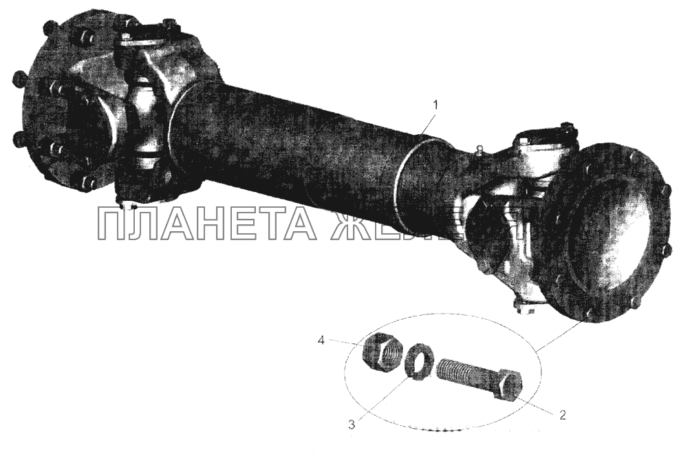 Установка карданного вала (до сентября 2003 года) МАЗ-105